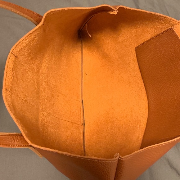 Vince Camuto Luck Brown & Black Leather Vegan Tote - Picture 8 of 8